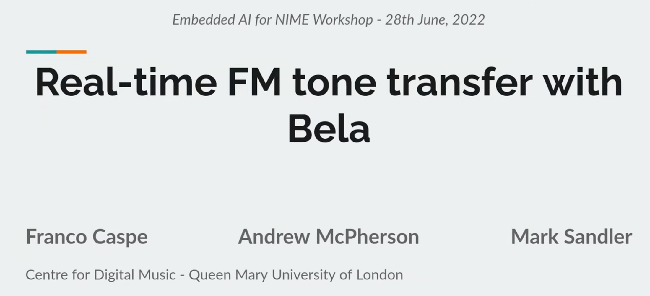 Embedded AI Workshop video image